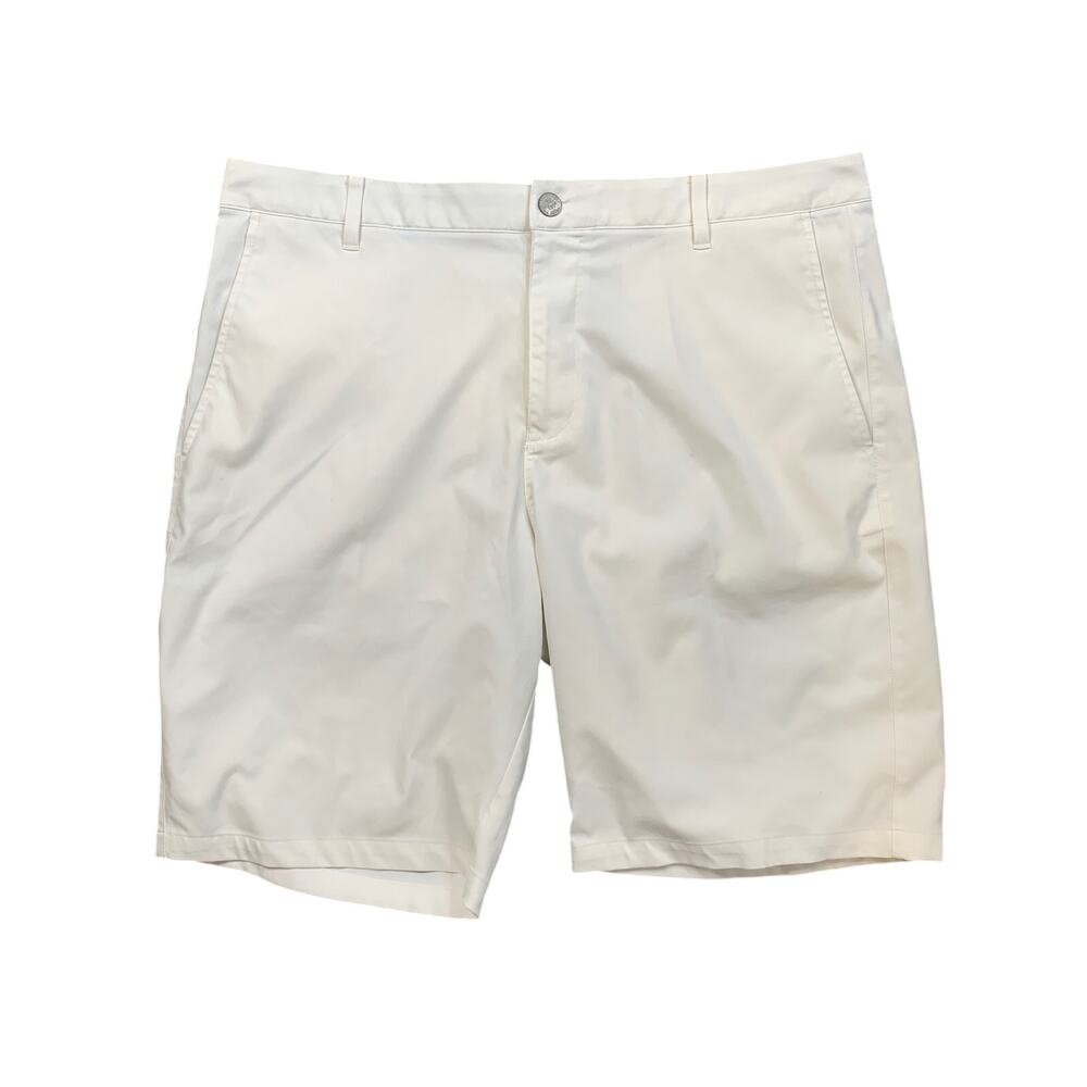 Puma Shorts Mens 38 White Jackpot Golf Moisture Wicking Flex Grip Waistband